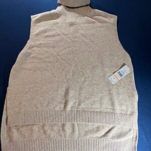 NWT MULTIPLES stylish sleeveless turtleneck sweater perfect for layering Small